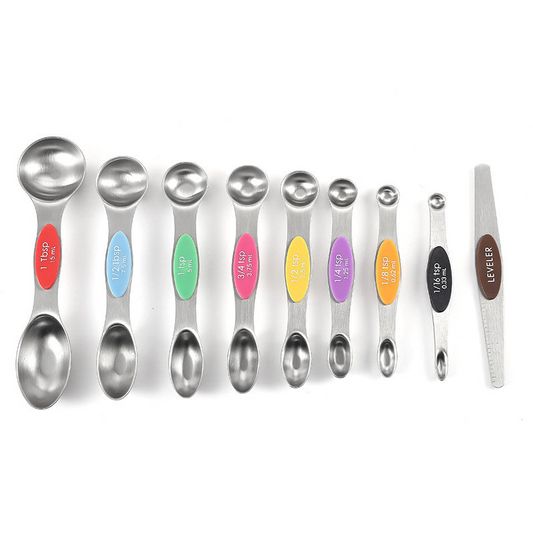 Magnetic Measuring Spoons Set of 9 Perfect for Precision Cooking and Baking Effortlessly Measure Ingredients