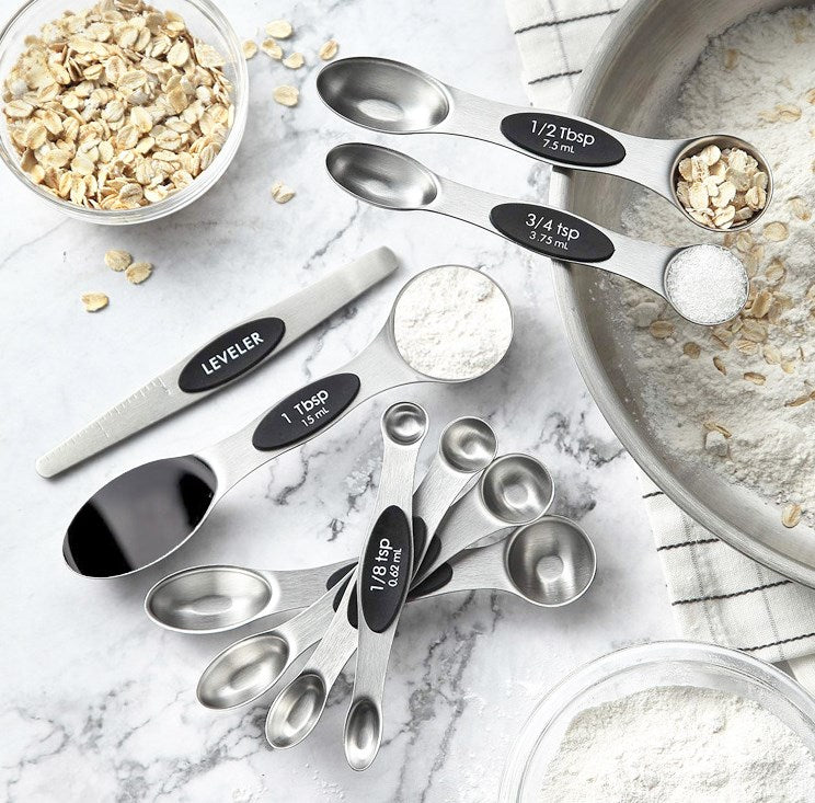 Magnetic Measuring Spoons Set of 9 Perfect for Precision Cooking and Baking Effortlessly Measure Ingredients