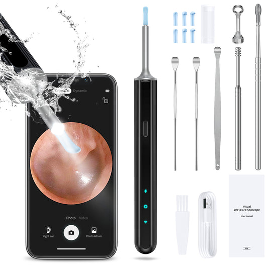 Ear Wax Removal Ear Wax Camera 1080P FHD Earwax Cleaner Set Wireless Ear Wax Removal Tool with 6 LED Light for Kids, Adults,Pets(New Version)